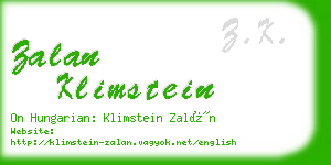 zalan klimstein business card